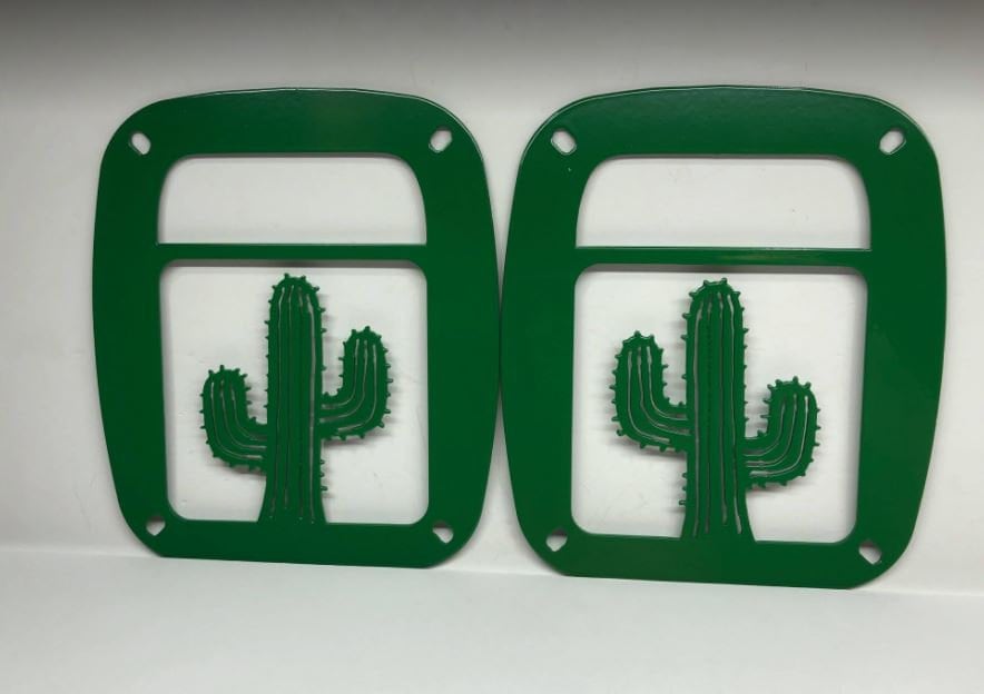 Cactus Tail Light Guards for Jeep Wrangler JK/TJ; JL-Halogens Only