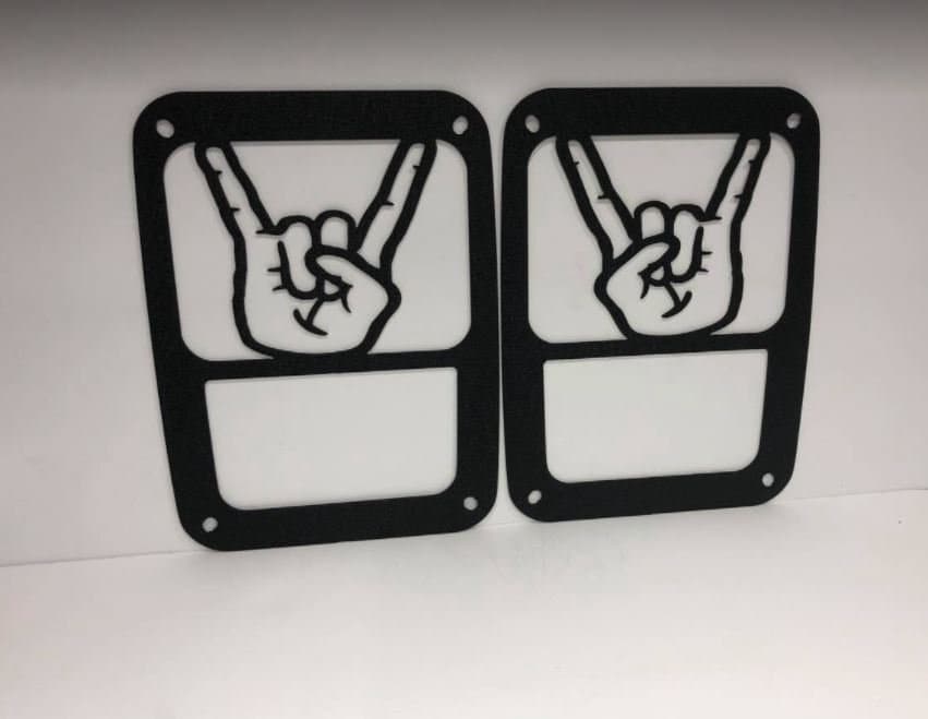 Rock on!! Tail Light Guards for Jeep Wrangler JK/TJ; JL-Halogen Lights Only