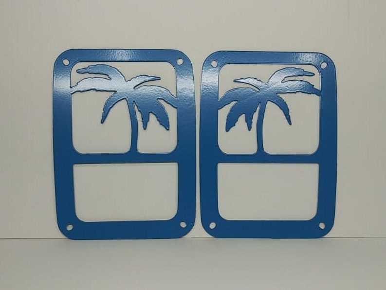 Palm Tree Tail Light Guards for TJ, JK, and JL Halogen Lights Only