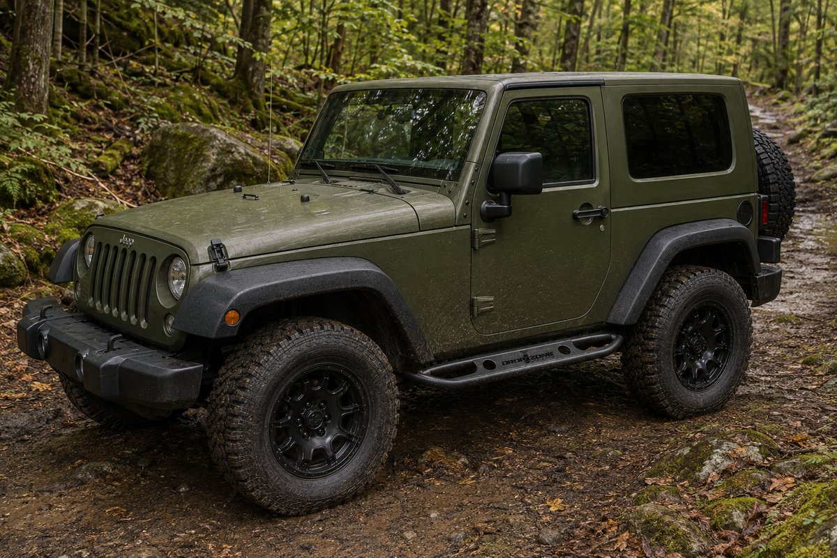 Drop Zone Running board on a 2 door Jeep