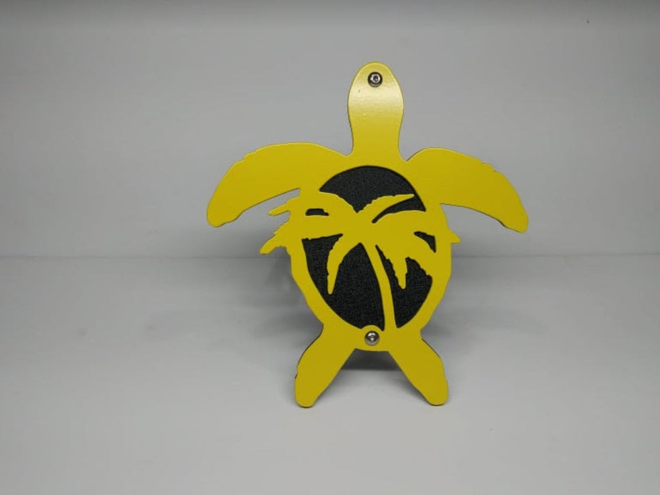 Sea Turtle with Palm Tree Hitch Cover